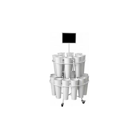 Blumenständer 20 Stück weiß cm 82 x 155 h mit Rollen