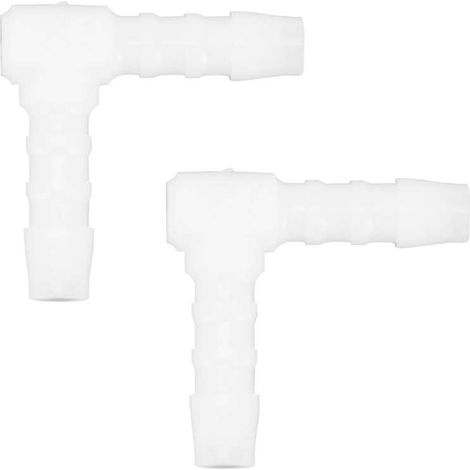 2x raccord de durite en L diamètre 5mm connecteur tube tuyau carburant essence tracteur tondeuse voiture (1/2)