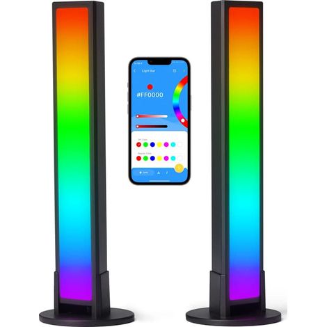 Bande LED intelligente - Lampe RGB avec effets lumineux multiples et modes musicaux - Rétroéclairage TV/Décoration de chambre/Bureau/Accessoires de jeu (1/4)