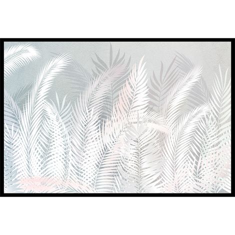 Affiche encadrée feuillage tropical pastel (1/5)