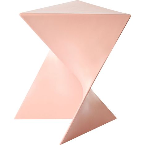 Tavolino in plastica tringolare rosa pastello Pecos