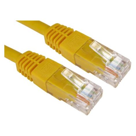 Câble Ethernet catégorie 6 UTP RS PRO, Jaune, 15m PVC Avec connecteur ( Prix pour 1 )