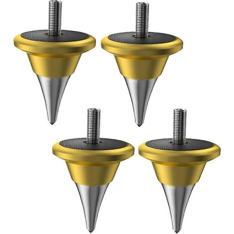 Pieds de support à pointes d'isolation pour haut-parleurs, amortisseur de chocs, pour platine vinyle, enregistreur et amplificateur audio Hi-Fi M6 Or - FFY (1/4)