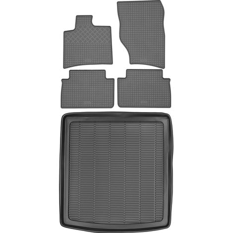 Audi Q7 I SUV (2005–2014) – Set: Gummifußmatten + Kofferraummatte (1/5)