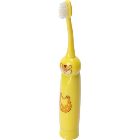 Brosse à dents électrique pour enfants, motif dessin animé, étanche, cadeau pour enfants, jaune (1/5)