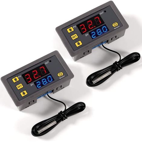 Stück W3230 AC 110V-220V Digitaler Temperaturregler. 20A LED-Anzeige-Thermostat-Steuerschalter mit 10K NTC-Sensor. Messbereich von -50℃ bis 110℃