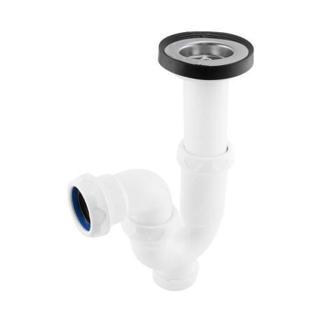 Sifón Curvo Extensible S/Horizontal + Reductora + Válvula Fregadero, IDROSPANIA. (1/5)