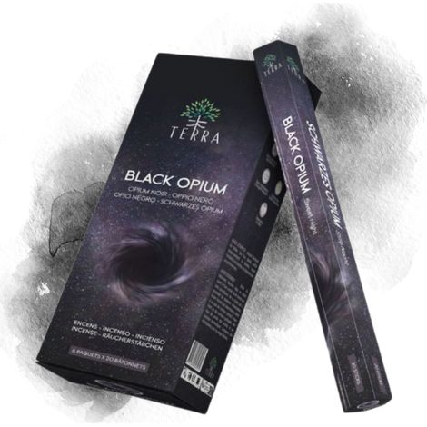 Bastoncini di incenso Terra Black Opium, 20 pezzi. (1/4)