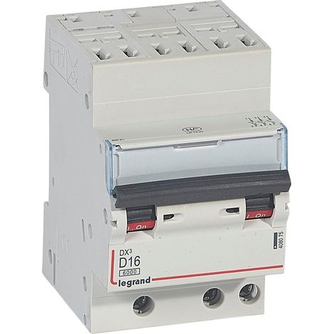 DX³ Disjoncteur 3P courbe D 16A 6kA/10kA Auto - LEG408075