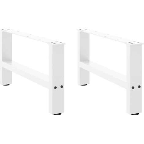Maison Exclusive - Gambe per Tavolino da Caffè Bianche 2 pz 70x(30-31) cm Acciaio