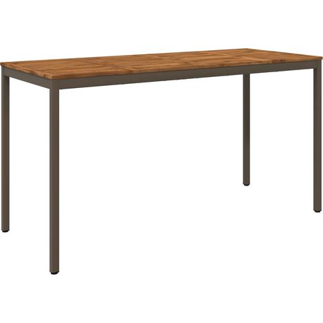 vidaXL Mesa de Bar para Jardín Natural y Café 196 x 80,5 x 105 cm (1/2)