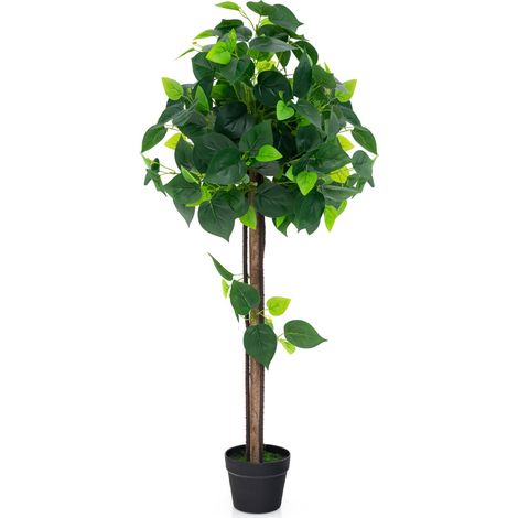 Albero di ortensie artificiale 114cm con tronco in legno e foglie realistiche (1/4)