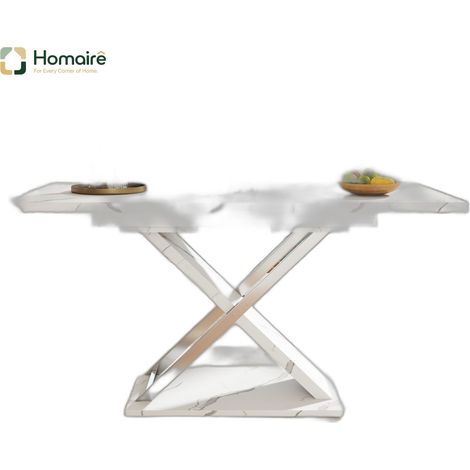 Esstisch DINING TABLE MDF weiß 118 x 75 x 76.4 cm HOMAIRE (1/5)