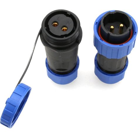 TY16 2 Pin Female Male Plug, Waterproof Screw Terminal Bulkhead Connector, Series, For Outdoor Power Equipment 16A 380V (1/5)