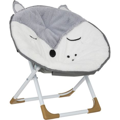 Fauteuil Pliable Enfant Renard 51cm Gris (1/4)