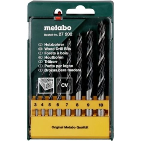 Metabo - Juego de brocas para madera de 8 piezas 627202000