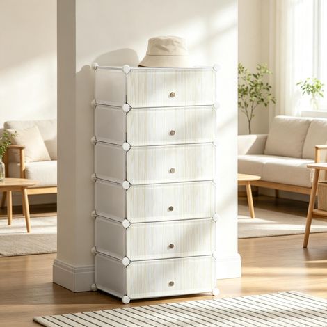 Tour de rangement empilable, meuble d'organisation polyvalent, étagère combinée créative pour intérieur (1/5)