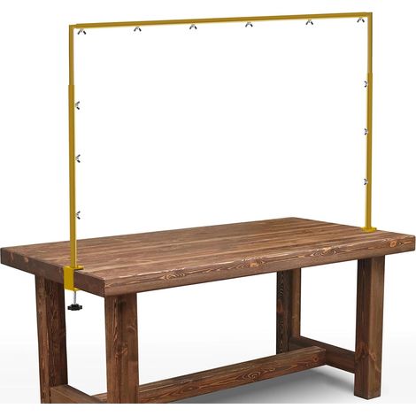 Arche de table réglable avec pinces - Tige décorative de table pour ballons, pour mariage, anniversaire et Noël (Longueur 73-247 cm, Hauteur 68-105 cm, Or) (1/5)