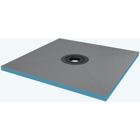 doporro Piatto Doccia 100x100x4 cm da Piastrellare in Polistirene Rigido XPS Tagliabile, con Piletta di Scarico 35L/min, Pronto per Bagno Moderno (1/5)