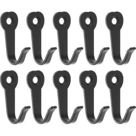 Ensemble de 10 patères murales en fer forgé noir en forme de cœur, idéales pour suspendre manteaux, sacs, chapeaux, serviettes, etc. Parfaites pour la cuisine et la salle de bain. De forme sphérique, (1/5)