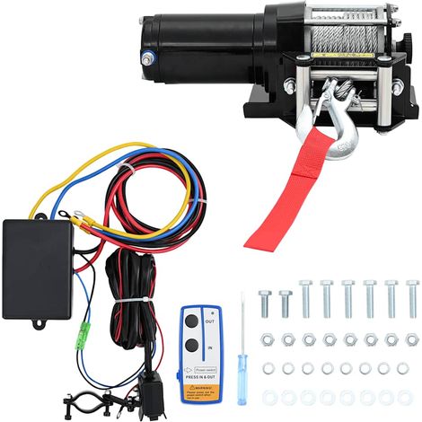 Cabrestante eléctrico placa montaje guía de rodillo 12V 1360KG