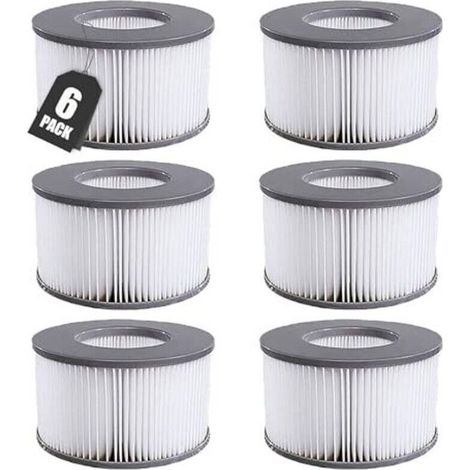 Filtre Spa Lite pour Mspa, 6 pcs Filtre pour Whirlpool MSpa à Partir de 2020, Filtre pour Mspa Lite, Cartouche de Filtre à Eau pour Piscines Gonflables, Bains à Remous et Spas (1/4)