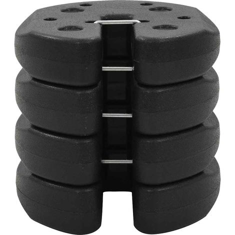 Lot de 4 Poids pour belvédère, Haute qualité, Noir 220 x 30 mm Béton OIB3445E (1/5)