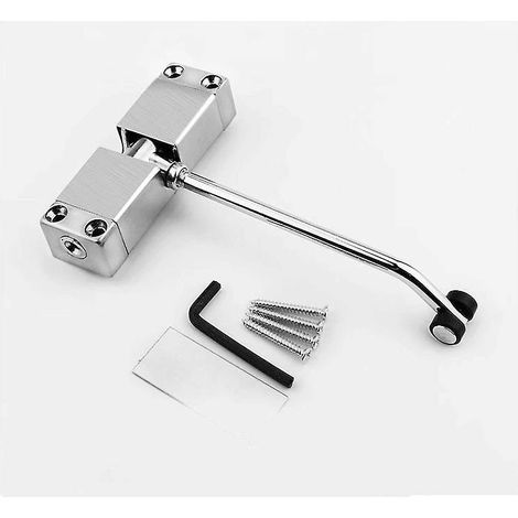 Verstellbarer, federbelasteter Türschließer aus Aluminiumlegierung, zur Aufputzmontage, mit automatischem Schließmechanismus – Tragkraft bis zu 20 kg (1/5)