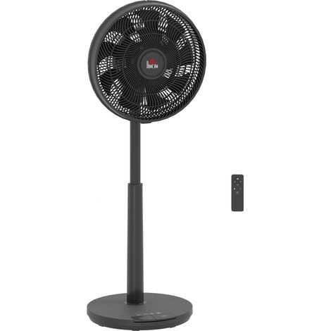 Adjustable Height Oscillating Pedestal Fan in Black for Enhanced Air Circulation and Comfort
