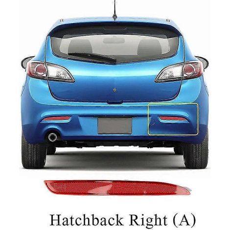 Rückstrahler für die hintere Stoßstange des Mazda 3 M3 Limousine/Schrägheck BL 2011–2015 – rechts (Schrägheck) A