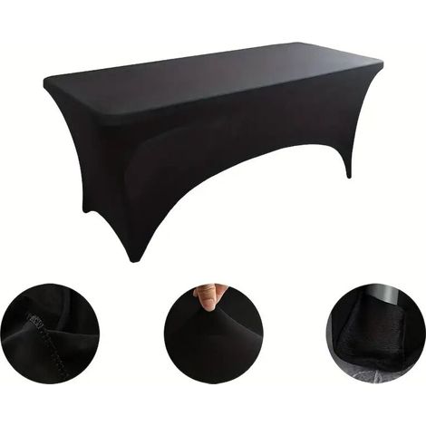 Tovaglia in spandex, tovaglia elasticizzata universale, copertura protettiva per mobili da giardino (244 x 75 x 75 cm) - Crezuo