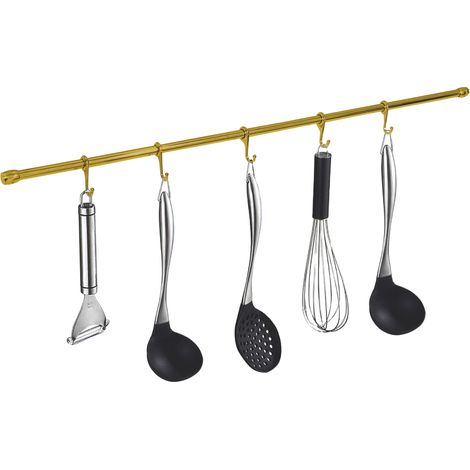 KIT TUBO SOTTOPENSILE PORTAMESTOLI CON ACCESSORI Ø mm. 16x1000 Bronzato
