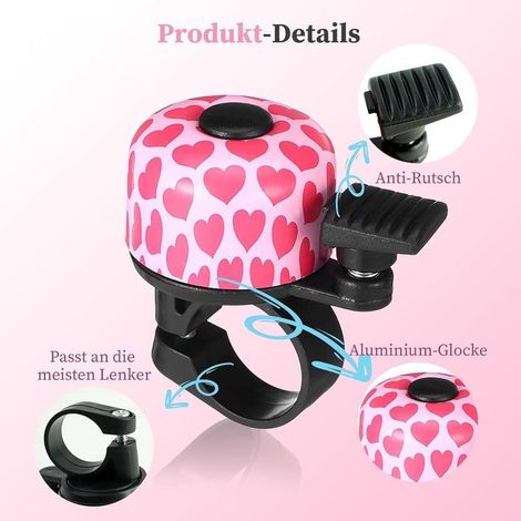 Fahrradklingel für Kinder – Leistungsstarke Fahrradklingel – Mädchen – Für 22-mm-Lenker (1/4)