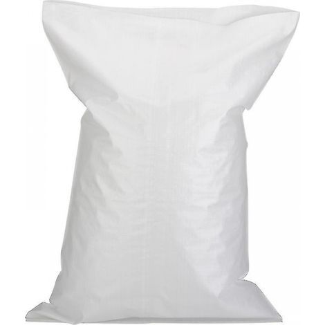 10 x Strong Woven White Bin Bags 50 x 80 cm - Builder's Garden Waste Bag (1/5)