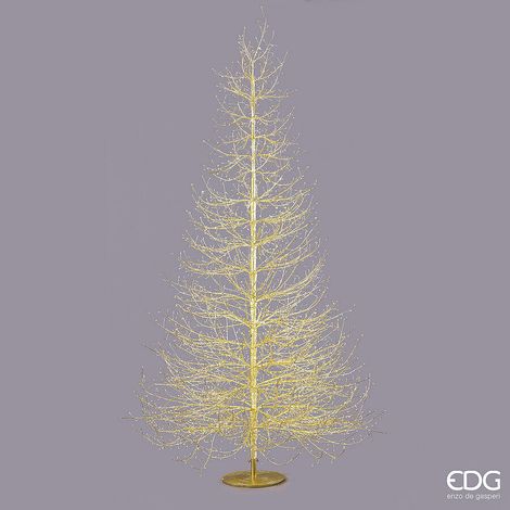 EDG Enzo De Gasperi Albero Led Faggio di Natale Rich 6.590 Microled H 300 Cm D 180 Cm IP44 Gold (1/2)