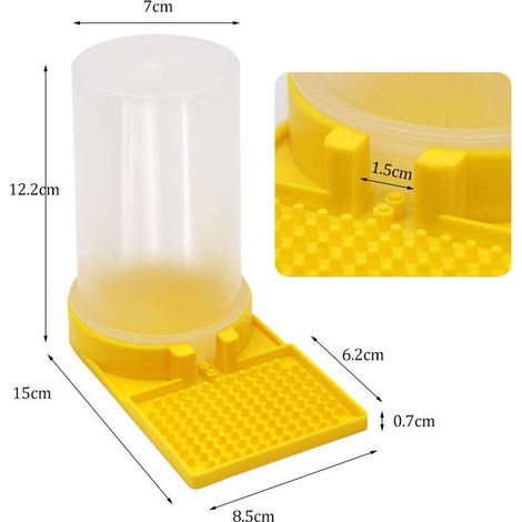 Lot de 2 : Abreuvoirs à eau pour abeilles, pour ruches, apiculture : abreuvoir à entrée de ruche, bol de bain pour papillons, station d'abreuvement pour jardin extérieur, décoration de cour. (1/4)