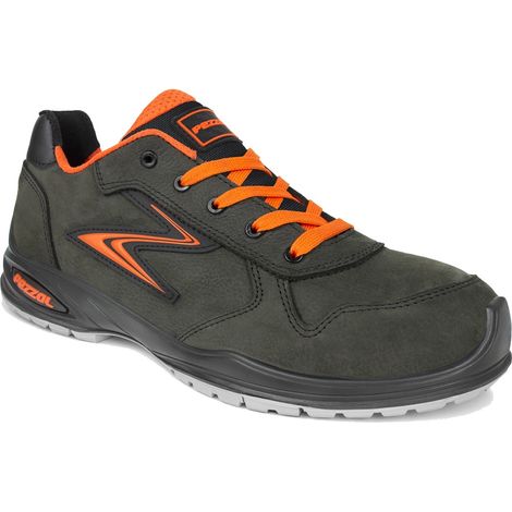 Chaussures de travail basses Pezzol Deville S3 n. 44 en cuir nubuck fabrique' en Italie Antracite + Arancione 44 (1/2)