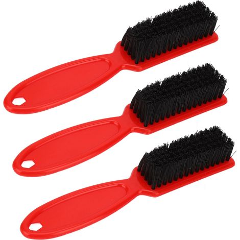 Brosse à barbe homme 3 pièces, poils en nylon, manche incurvé renforcé, outil multifonction de soin du visage (1/5)