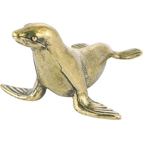 Kleines Messingsiegel, Mini-Schreibtischornament, Siegelmodell, kreative Dekoration, Geschenk – 4,1 x 3 cm – Gold (1/4)