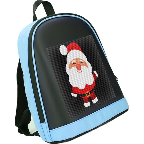 Sac à dos LED avec écran couleur programmable 64x64 px, portable pour moto (1/5)