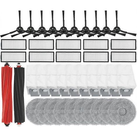 Pour Roborock Qrevo Brosse latérale principale Filtre HEPA Chiffon de nettoyage Sac à poussière