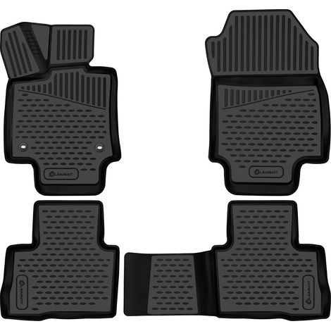 KIT TAPPETINI 3D COMPATIBILE CON TOYOTA RAV4, 12/2018-, station wagon, XA50 hybrid, Europe, 4 pcs. TAPPETINO IN GOMMA TPE BORDO ALTO 3D ANTISCIVOLO IMPERMEABILE (1/5)
