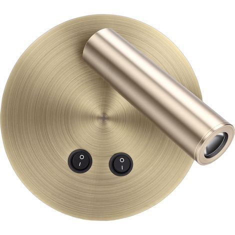 Minimalist and modern LED wall light, bedside ambient light for home, hotel, reading, sleeping, gold (1/5)