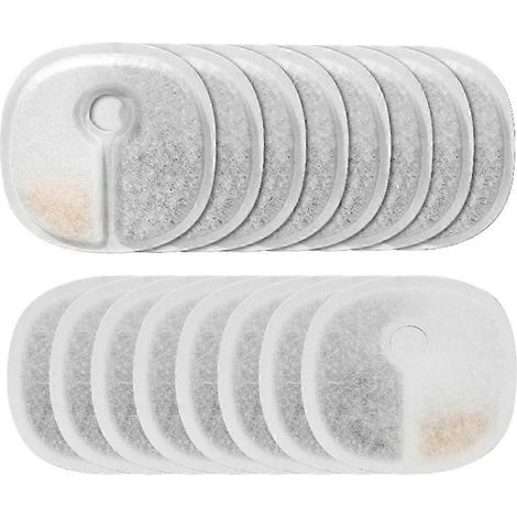 Filtres de rechange pour fontaines à eau pour chats (16 pièces) compatibles avec les systèmes de filtration automatiques pour fontaines à eau pour animaux. (1/5)