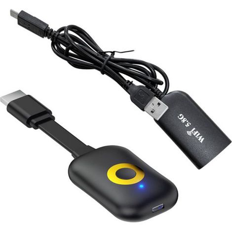 Adaptateur HDMI sans fil 4K WiFi 2.4G 5G, dongle écran pour smartphone Android iOS (1/5)