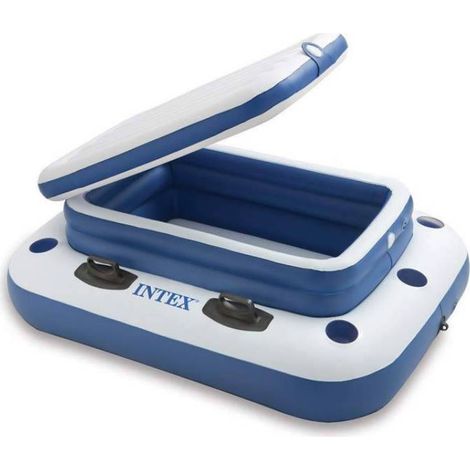 Intex – Glacière gonflable Mega Chill 2 – Capacité 45 litres – 6 portes-gobelets – Dimensions 122 x 97 cm – Vinyle résistant pour usage extérieur (1/3)