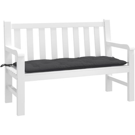 Gartenbank-Auflage Melange Anthrazit 120x50x7 cm Stoff