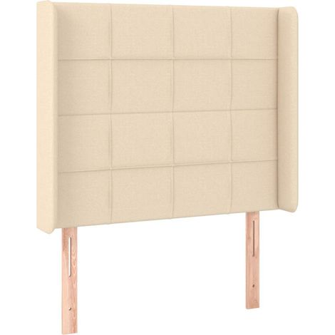 Maison Exclusive - Cabecero con orejas de tela color crema 103x16 (1/5)