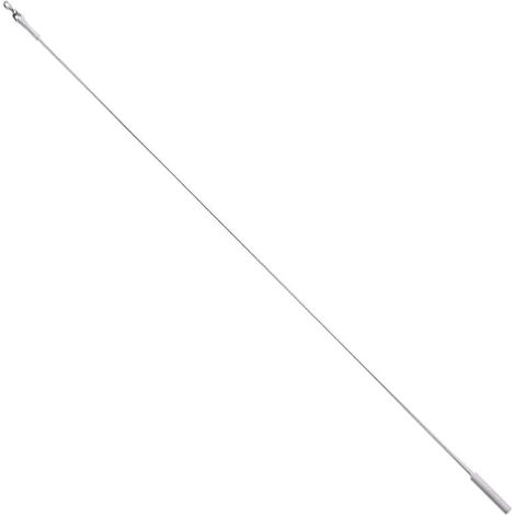 Tirador Riel Aluminio Plastificado 1,0mt Blanco