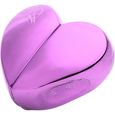 Flacon vaporisateur de parfum rechargeable en forme de cœur de 25 ml, vide, violet (1/5)